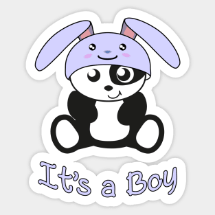 Panda, It's a boy, for birth, birthday, baby boy Sticker